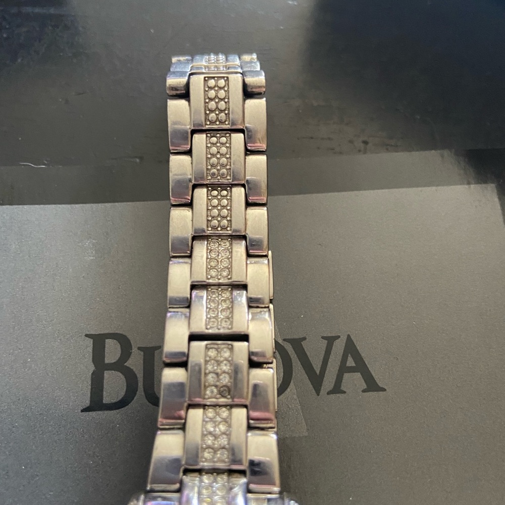 Women’s Bulova crystal watch. Used but gorgeous. Will need battery. - Picture 7 of 8